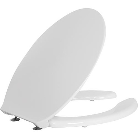 Abattant WC Elida en thermoplast blanc, avec ouverture lxhxp: 380x30x450mm