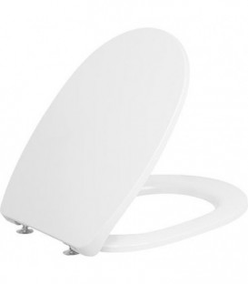 Abattant Design "Onovo Slim" avec déclenchement automatique Duroplast blanc