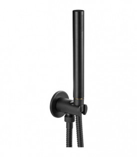 Kit de douche Enzan Nero avec douchette et flexible noir mat