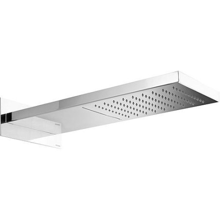 Tete de douche EILIS 2 jets, saillie 500 mm inox miroir - poli