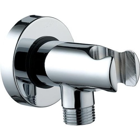 BP A 001 WA coude de raccordement mural avec support de douche, DN15(1/2") chrome