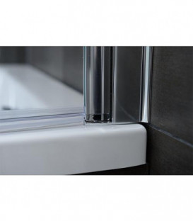 LULA support pour baignoire verre secu 5 mm, 1 element verre rotatif 900-925x1400mm
