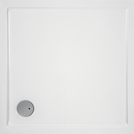 Receveur EVREN rectangulaire acrylique 800x800x55 mm pour bonde de 90 mm