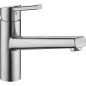 Mitigeur d'evier KWC Luna E inox, avec bec d'ecoulement pivotant