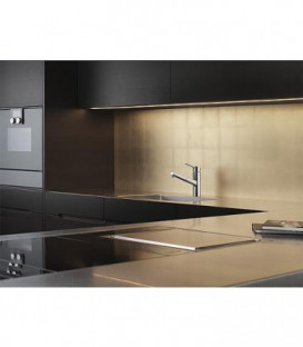 Mitigeur d'evier KWC Luna E inox, avec bec extractible