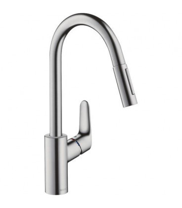 Mitigeur evier Hansgrohe Focus 240 avec douchette extractible + systeme S-Box