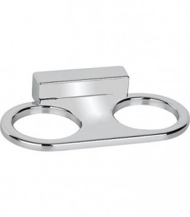 Porte-gobelet double Iris² support chromé