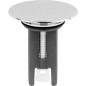 Bouchon excentrique 1 1/4" plaque en laiton chromee concient pour toutes les marques