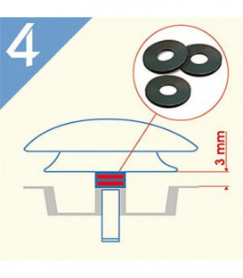 Bouchon d evacuation rechange UPetDown pour ecoulement de baignoire plastique/chrome DN74 Tappaguasti