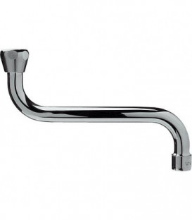 Ecoulement en S, 3/4" 200 mm joint plat bec pour mélangeur en laiton chromé