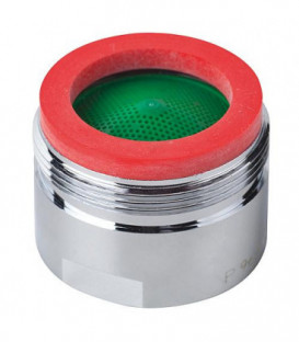 Aérateur pour robinetterie chromé avec marque de controle - M28x1 emballage  :  5 pcs