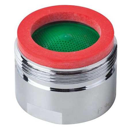 Aérateur pour robinetterie chromé avec marque de controle - M28x1 emballage  :  5 pcs