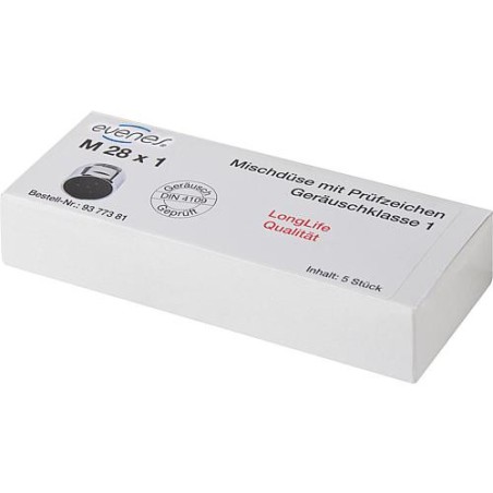 Aérateur pour robinetterie chromé avec marque de controle - M28x1 emballage  :  5 pcs