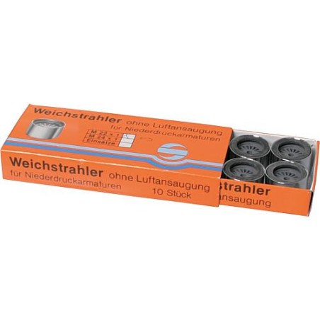 Regulateur jet doux basse pression fem M22x1 avec joint en caoutchouc avec couronne "emballage 10 pcs"