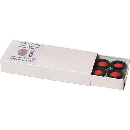 Tamis pour regul. de jet eco M 22/24x1 avec joint caoutchouc eco 4,5 l/min emballage 10pcs