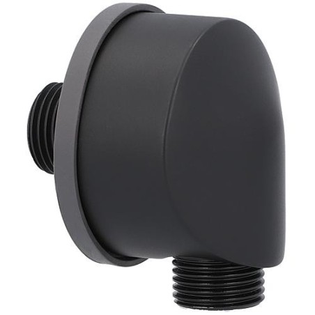 Coude de raccordement mural Enzan Nero, laiton noir mat