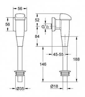 Dispositif de déclenchement Grohe 66802000