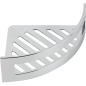 Porte-savon Caledon modele d'angle, metal/plastique chromé 257x183x79mm, fixation incluse