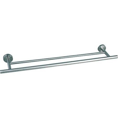 Porte-serviette double Axial L : 700mm, inox matt avec fixation