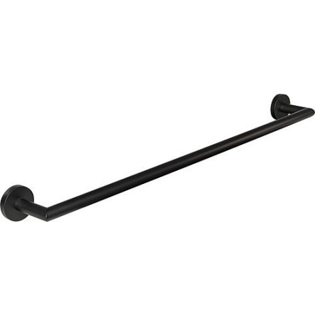 Porte-serviette Eldrid nero laiton, noir, L : 845mm fixation incluse, angulaire