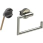 Derouleur WC Axial sans couvercle, inox mat avec fixation