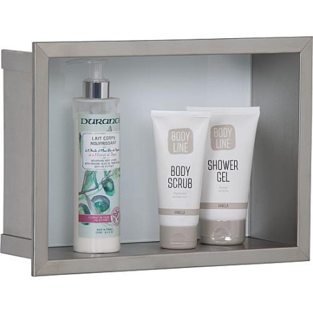 Niche mural, paroi vitree blanche, profondeur 100mm, lxh: 235x325mm