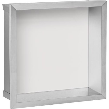 Niche mural, paroi vitree blanche profondeur 150mm, lxh: 325x325mm