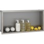 Niche murale avec panneau arriere miroir, profondeur 100 mm lxhx : 625x325 mm