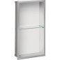 Niche mural, paroi vitree blanche, profondeur 100mm, lxh: 323x625mm avec 2 etageres Niche mural, paroi vitree blanche, profondeur 100mm, lxh: 323x625mm avec 2 etageres