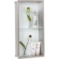 Niche mural, paroi vitree blanche, profondeur 100mm, lxh: 323x625mm avec 2 etageres Niche mural, paroi vitree blanche, profondeur 100mm, lxh: 323x625mm avec 2 etageres