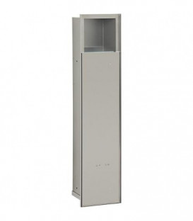 WC container mural, 1 porte pour carrelage, 1 derouleur, 2 casiers butee gauche, 185x831mm