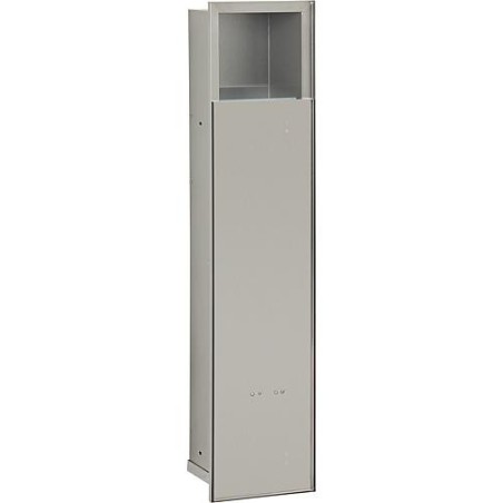 WC container mural, 1 porte pour carrelage, 1 derouleur, 2 casiers butee droite, 185x831mm