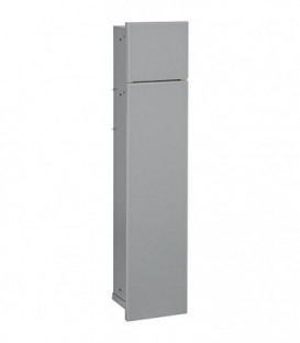 container mural WC,2 portes en verre gris,1casier derouleur+1 casier,butee gauche,180x825mm