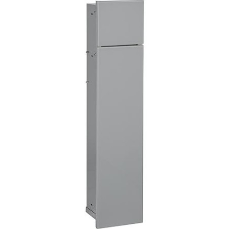 container mural WC,2 portes en verre gris,1casier derouleur+1 casier,butee gauche,180x825mm