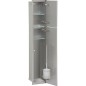 WC container mural,2 portes pour carrelage, 1 derouleur, 2 casiers butee droite, 185x975mm