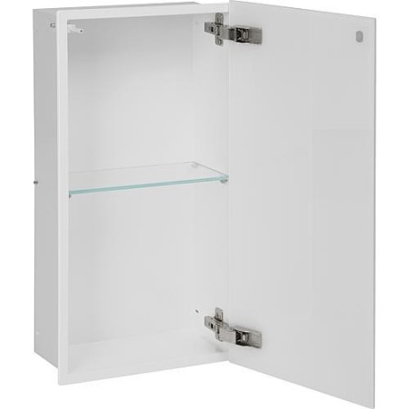 Niche murale, 1 porte blanche verre 2 casiers, profondeur 150 mm lxh : 323x625 mm