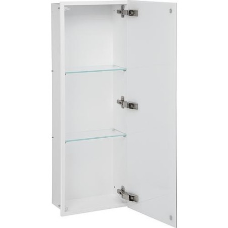 Niche murale, 1 porte blanche verre 3 casiers, profondeur 150 mm lxh : 323x925 mm
