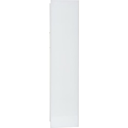 Niche mural WC, interieur blanc 1xporte vitree blanc,2 etageres lxh:180x825mm, butee gauche