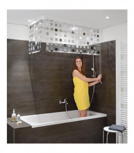 Rideau de douche Design pour cassette vide, blanc, 1280x2400 mm EMAGA 100% Vinyle