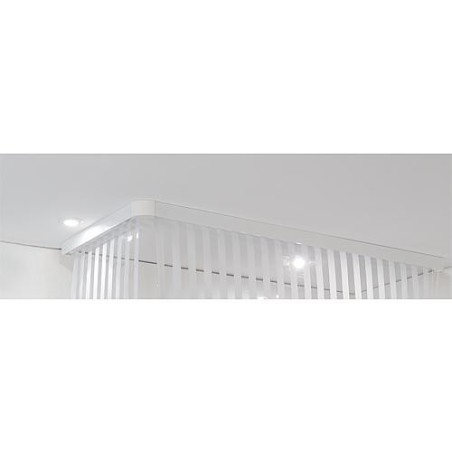 Cassette vide pour rideau de douche Design, blanc, 1340 mm de long EMAGA