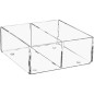 Box de rangement en plexiglas transparent 120x120x50mm