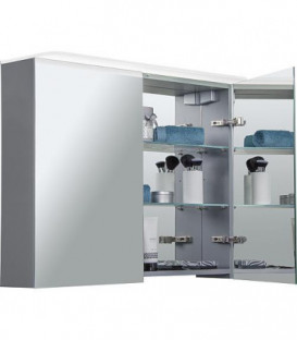 Armoire a glace Blanda optique alu, 2 portes 600x650x165mm