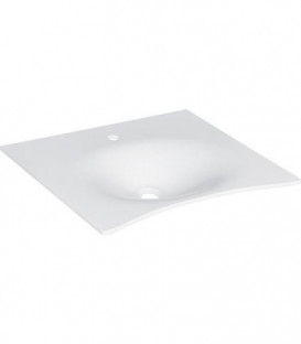 Vasque Elida en bétacryle blanc, avec 1 trou robinet lxhxp: 620x152x520mm