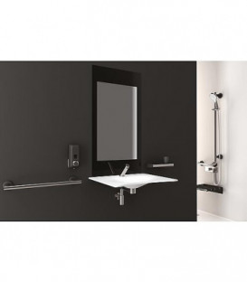 Vasque Elida en bétacryle blanc, avec 1 trou robinet lxhxp: 620x152x520mm