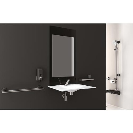 Vasque Elida en bétacryle blanc, avec 1 trou robinet lxhxp: 620x152x520mm