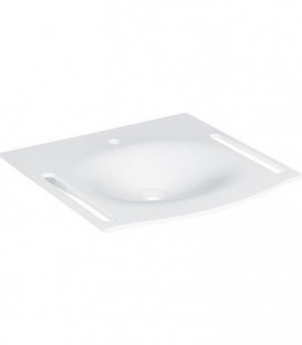Vasque Elida en bétacryle blanc, avec 1 trou robinet lxhxp: 620x132x540mm