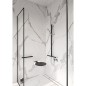 Strapontin Elida en inox/PE/HD noir, 320x100x390mm avec fixation