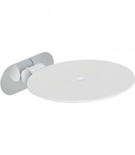 Strapontin Elida en inox/PE/HD blanc, 320x100x390mm avec fixation