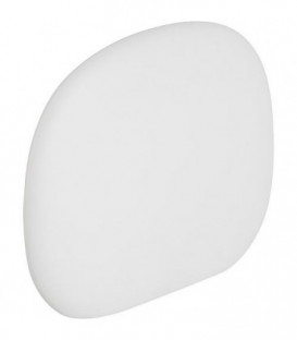 Strapontin Elida en PU blanc fixation alu, 398x57x338mm avec fixation