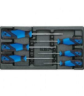 Jeu de tournevis GEDORE 6 pieces en module plast. ABS Torx